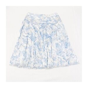 Carlisle Haiku Raw Hem Printed 100% Silk Flare Skirt NWT SZ6